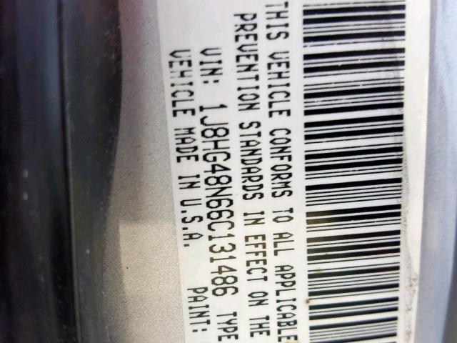 1J8HG48N66C131486 - 2006 JEEP COMMANDER SILVER photo 10