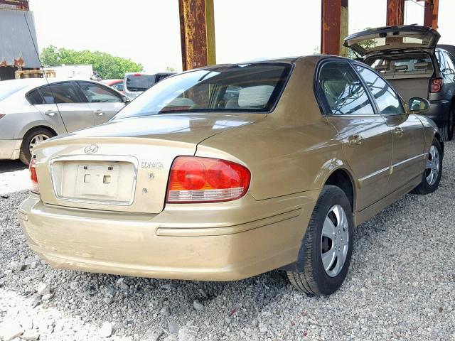 KMHWF25H13A756160 - 2003 HYUNDAI SONATA GL GOLD photo 4