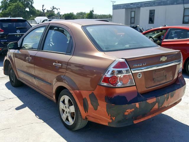 KL1TG5DE4BB249475 - 2011 CHEVROLET AVEO LT BROWN photo 3