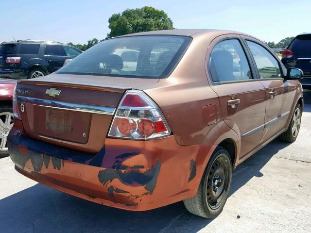 KL1TG5DE4BB249475 - 2011 CHEVROLET AVEO LT BROWN photo 4