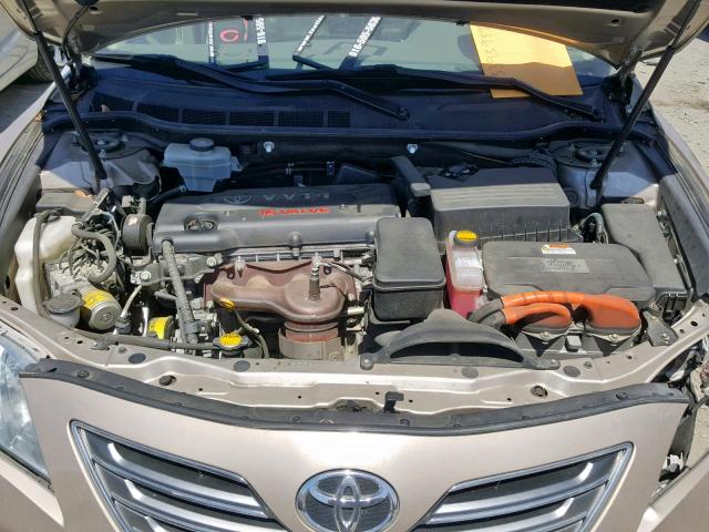 4T1BB46K69U099945 - 2009 TOYOTA CAMRY HYBR GOLD photo 7