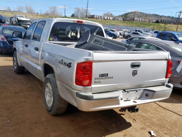 1D7HW48K57S103837 - 2007 DODGE DAKOTA QUA SILVER photo 3