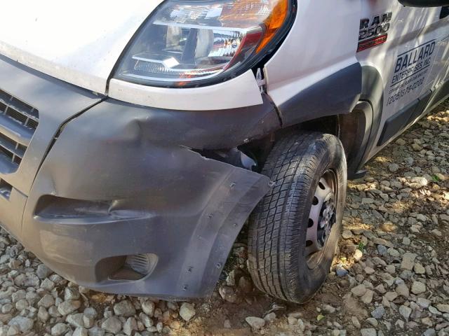 3C6TRVDG1HE522394 - 2017 RAM PROMASTER WHITE photo 9