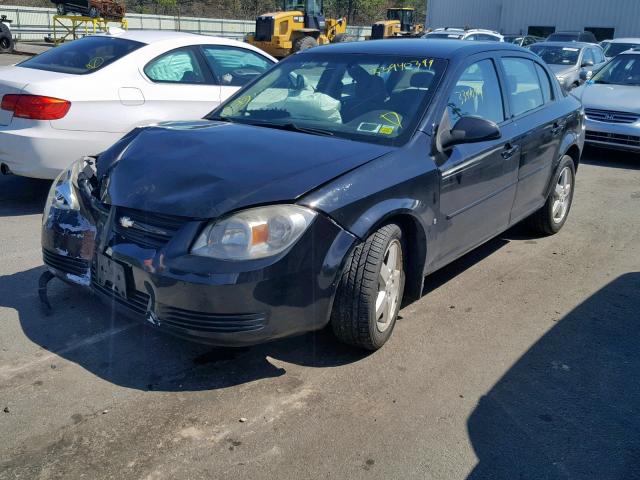 1G1AT58H497116267 - 2009 CHEVROLET COBALT LT BLACK photo 2