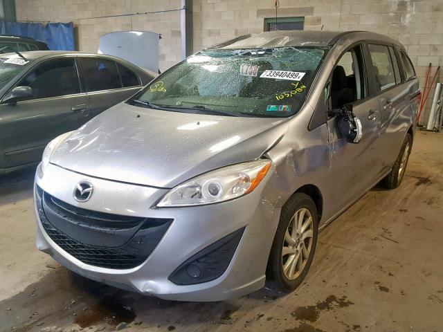 JM1CW2BL1D0145570 - 2013 MAZDA 5 SILVER photo 2