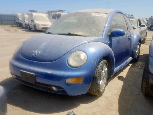 3VWDD21C81M435225 - 2001 VOLKSWAGEN NEW BEETLE Mavi foto 2