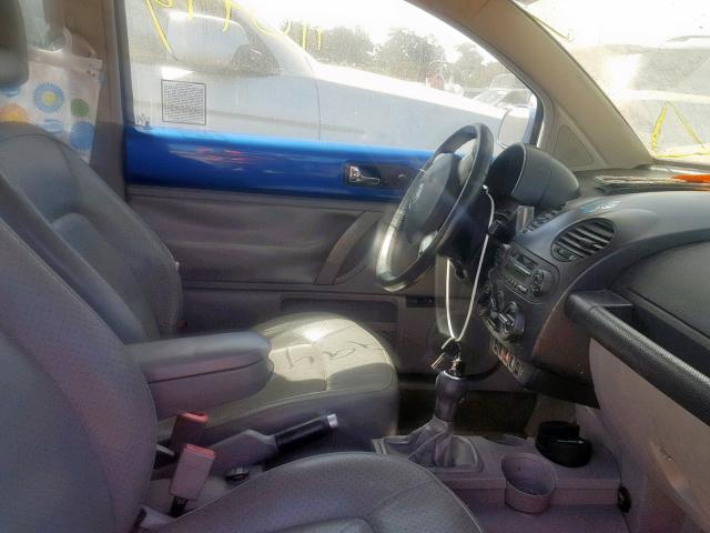 3VWDD21C81M435225 - 2001 VOLKSWAGEN NEW BEETLE Mavi foto 5