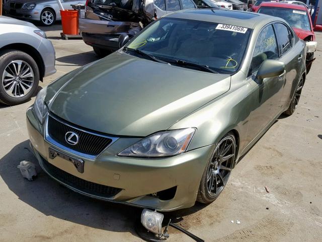 JTHBK262872027306 - 2007 LEXUS IS 250 GREEN photo 2