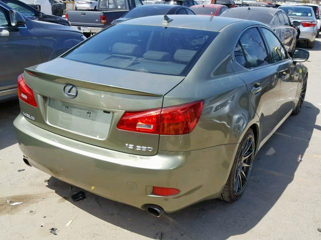 JTHBK262872027306 - 2007 LEXUS IS 250 GREEN photo 4