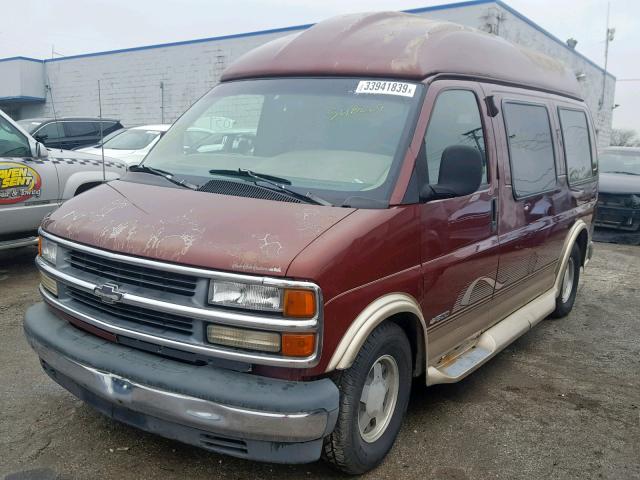 1GBFG15R9X1023157 - 1999 CHEVROLET EXPRESS G1 MAROON photo 2