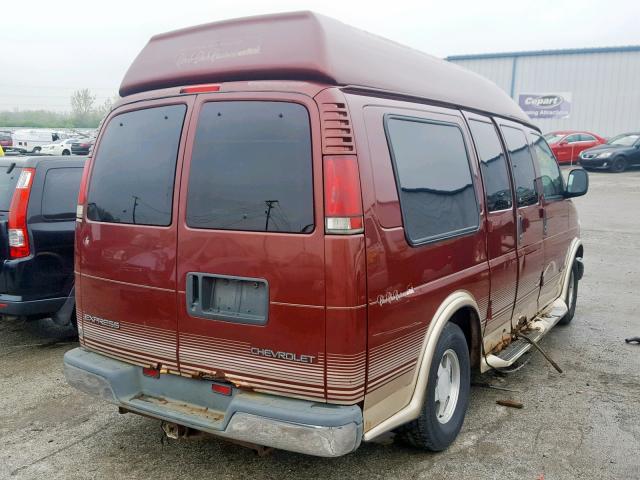 1GBFG15R9X1023157 - 1999 CHEVROLET EXPRESS G1 MAROON photo 4