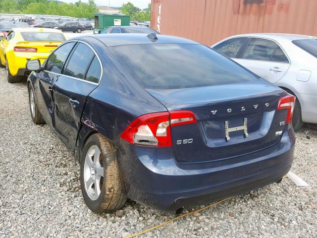 YV1622FS0C2079729 - 2012 VOLVO S60 T5 BLUE photo 3