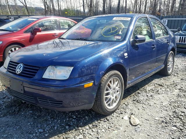 3VWSD69M81M230600 - 2001 VOLKSWAGEN JETTA GLS BLUE photo 2