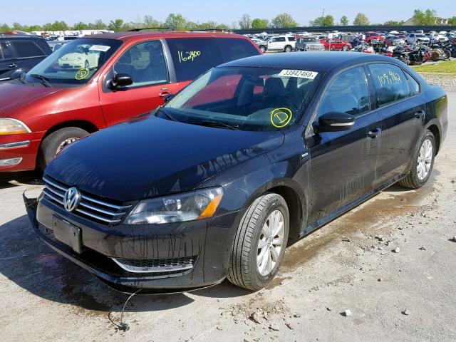 1VWAT7A3XEC083596 - 2014 VOLKSWAGEN PASSAT S BLACK photo 2