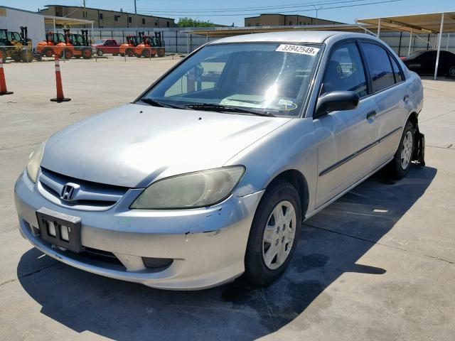 2HGES16344H551087 - 2004 HONDA CIVIC DX V SILVER photo 2