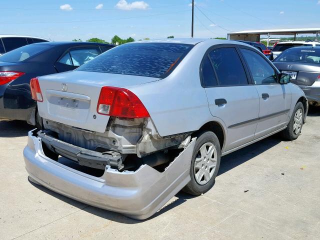 2HGES16344H551087 - 2004 HONDA CIVIC DX V SILVER photo 4