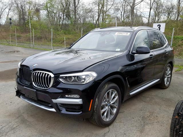 5UXTR9C57KLE13339 - 2019 BMW X3 XDRIVE3 BLACK photo 2