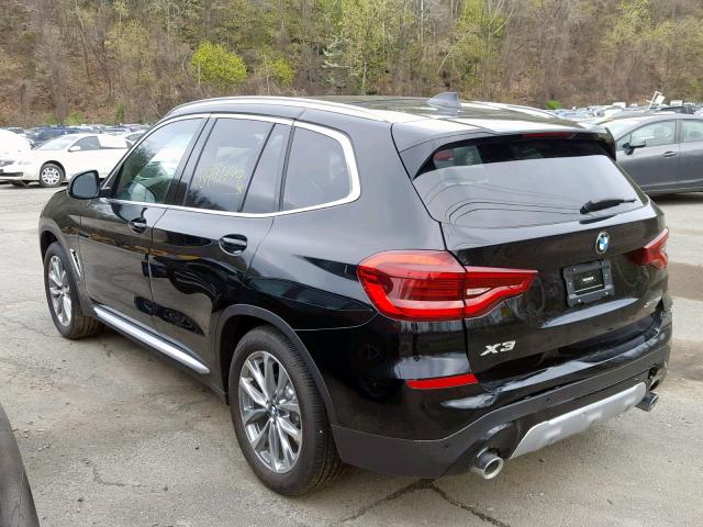 5UXTR9C57KLE13339 - 2019 BMW X3 XDRIVE3 BLACK photo 3