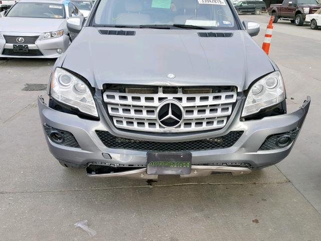 4JGBB5GB4AA604312 - 2010 MERCEDES-BENZ ML 350 GRAY photo 9