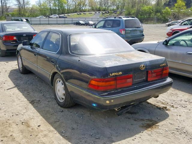 JT8UF11E5P0154213 - 1993 LEXUS LS 400 BLACK photo 3