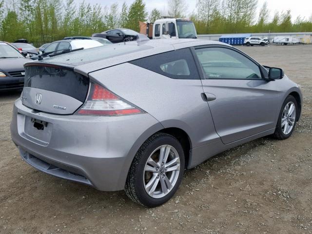 JHMZF1D47BS005422 - 2011 HONDA CR-Z SILVER photo 4