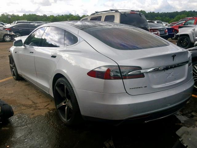 5YJSA1H17EFP47466 - 2014 TESLA MODEL S SILVER photo 3