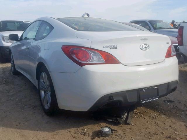 KMHHT6KD0CU071592 - 2012 HYUNDAI GENESIS CO WHITE photo 3