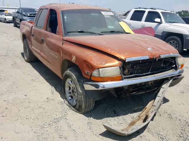 1B7GL2AN9YS629154 - 2000 DODGE DAKOTA QUA ORANGE photo 1