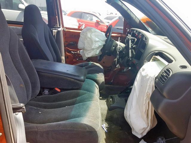 1B7GL2AN9YS629154 - 2000 DODGE DAKOTA QUA ORANGE photo 5