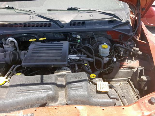 1B7GL2AN9YS629154 - 2000 DODGE DAKOTA QUA ORANGE photo 7