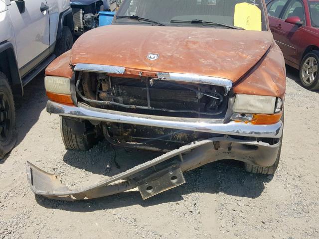 1B7GL2AN9YS629154 - 2000 DODGE DAKOTA QUA ORANGE photo 9