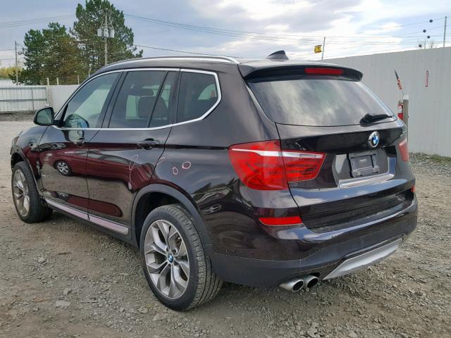 5UXWX9C58G0D81819 - 2016 BMW X3 XDRIVE2 BLACK photo 3