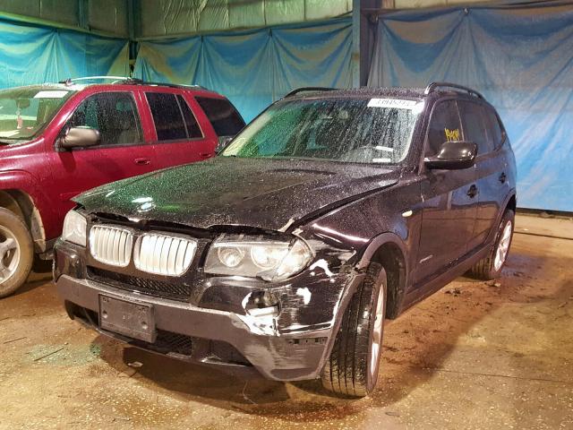 WBXPC9C44AWJ38506 - 2010 BMW X3 XDRIVE3 BLACK photo 2