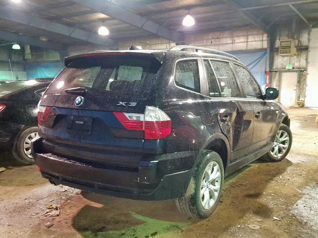 WBXPC9C44AWJ38506 - 2010 BMW X3 XDRIVE3 BLACK photo 4