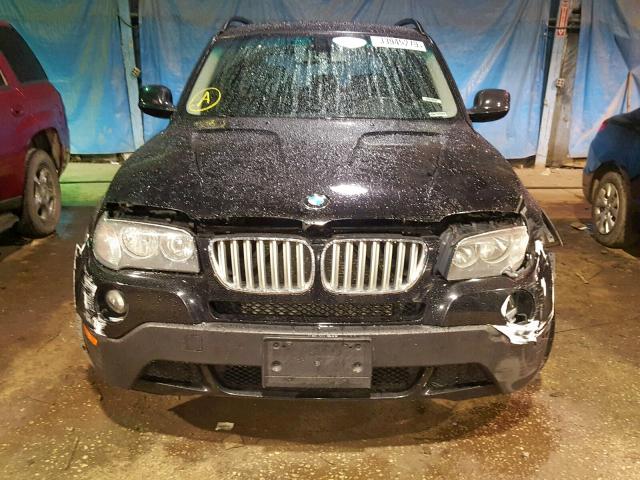 WBXPC9C44AWJ38506 - 2010 BMW X3 XDRIVE3 BLACK photo 9