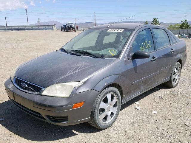 1FAFP34N67W259151 - 2007 FORD FOCUS ZX4 GRAY photo 2