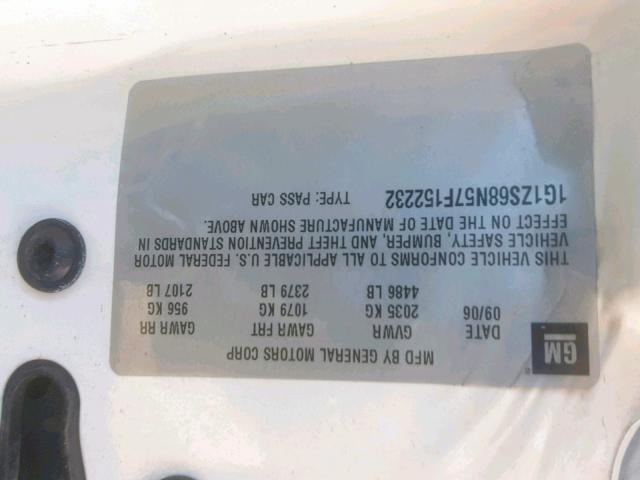1G1ZS68N57F152232 - 2007 CHEVROLET MALIBU MAX WHITE photo 10