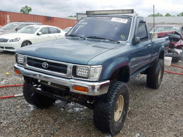 JT4RN01P2N0038440 - 1992 TOYOTA PICKUP 1/2 BLUE photo 2