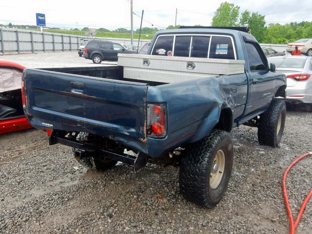 JT4RN01P2N0038440 - 1992 TOYOTA PICKUP 1/2 BLUE photo 4