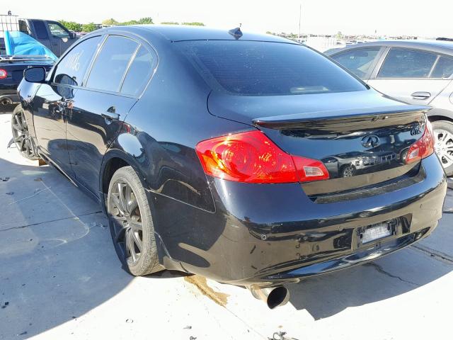 JN1CV6AP3AM202597 - 2010 INFINITI G37 BASE BLACK photo 3