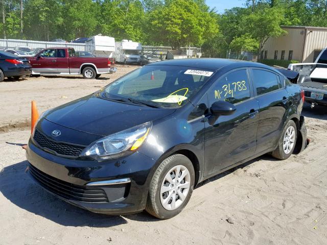 KNADM4A3XH6113790 - 2017 KIA RIO LX BLACK photo 2