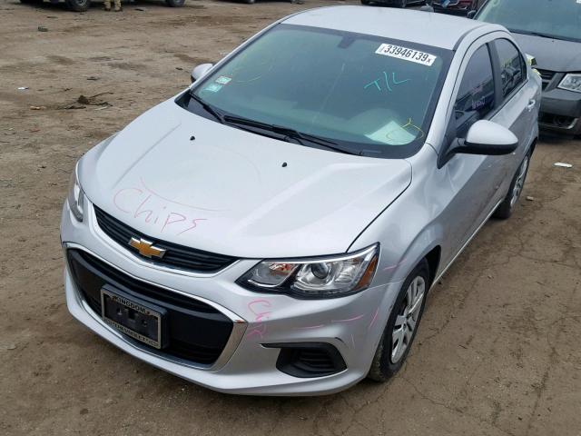 1G1JB5SH3H4163849 - 2017 CHEVROLET SONIC LS SILVER photo 2