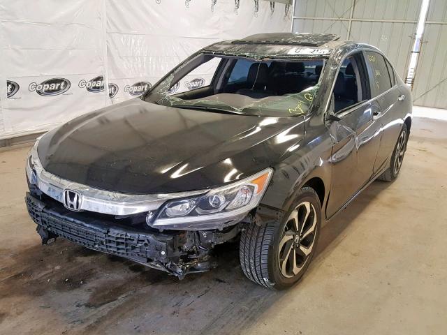 1HGCR2F81HA034239 - 2017 HONDA ACCORD EXL BLACK photo 2