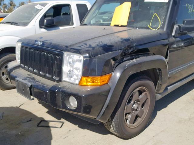 1J8HH48N76C248622 - 2006 JEEP COMMANDER შავი ფოტო 9