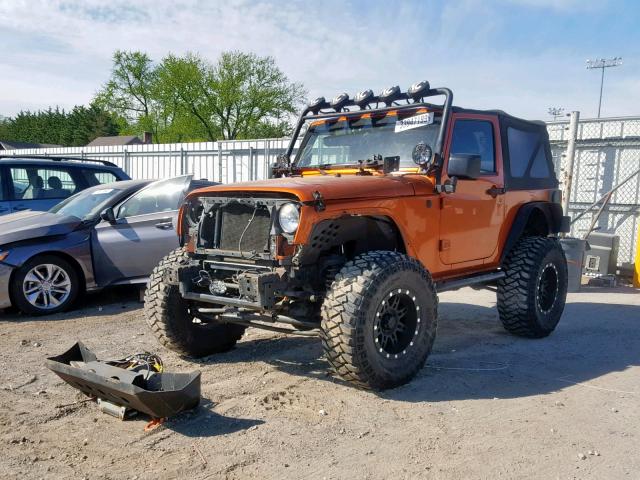 1J4AA2D13BL559683 - 2011 JEEP WRANGLER S ORANGE photo 2