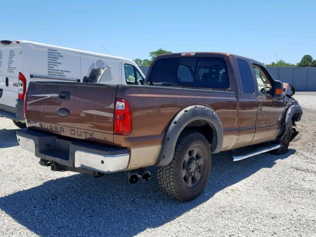 1FT7X2AT7BEC33670 - 2011 FORD F250 SUPER BROWN photo 4
