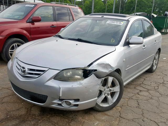 JM1BK123151219440 - 2005 MAZDA 3 S SILVER photo 2