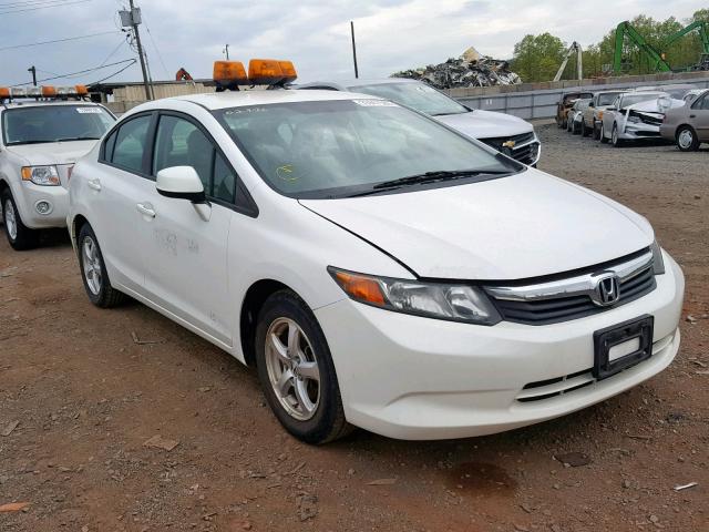 19XFB5F52CE003238 - 2012 HONDA CIVIC NATU WHITE photo 1