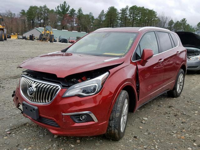 LRBFXESX9HD121223 - 2017 BUICK ENVISION P RED photo 2