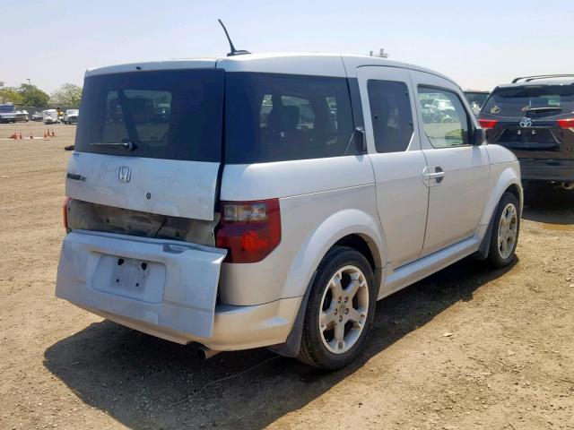 5J6YH17997L004721 - 2007 HONDA ELEMENT SC SILVER photo 4